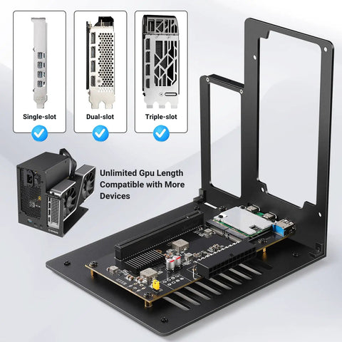External Egpu Dock Station Thunderbolt 3 4 Usb4 40gbps Gaming Graphics Card Enclosure with GPU slots and connectors