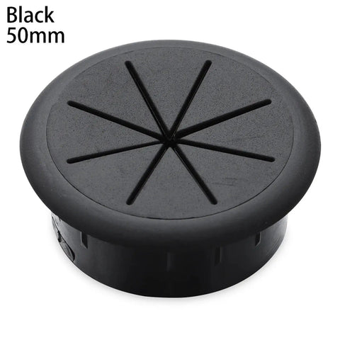 20 Pack Heavy Duty Desk Cable Grommets Kit For Cord Hole Covers With Flexible Rubber Inner Rings To Keep Wires Neat And Secure At Workstations, black 50mm
