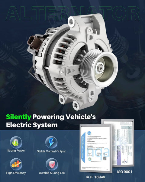 Alternator Replacement For Acura CSX TSX Honda Accord Civic CRV Element Fits 2003 To 2011 2.0L 2.4L PCM Controlled Smart Charge