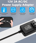 Smooth As Butter AC To DC Converter 12V 2A Cigarette Lighter Power Adapter for home use with 110V to 12V transformer.