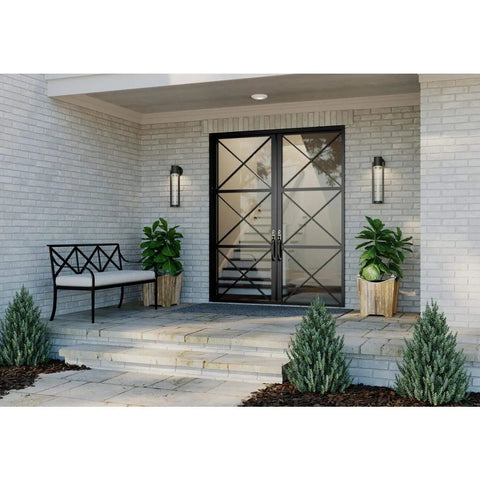 Dope 1 Light LED Outdoor Wall Lantern In Textured Black With Clear Glass Diffuser, Modern Medium Outdoor Light For Porch Patio Deck Or Entryway, Weather Resistant And Energy Saving Fixture
