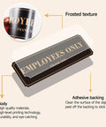 Employees Only Sign For Doors And Walls Two Pack Self Adhering Staff Only Sign 9 By 3 Inches Weather Resistant Black And Gold Finish