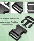 Three Pack One And A Half Inch Plastic Buckle Clips For Strap Replacement Heavy Duty Side Release Buckles For Belts
