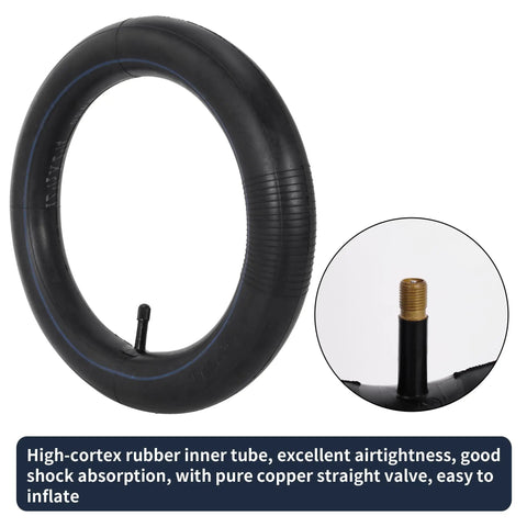 Inner tube from 12.5X2.25 Bike Tire And Inner Tube Set 57 203, showing high-cortex rubber and copper straight valve.
