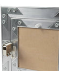 Zero Drama Six By Six Inch Waterproof Drywall Access Panel With Slick Push To Open Flush Mount, showing durable aluminum frame and lock.