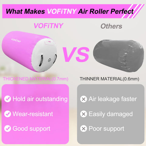 Comparison of VOFITNY Inflatable Gymnastics Roller Tumbling Barrel 3.3ft Long By 2ft Diameter Octagon Mat with competitor