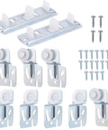 Sliding Closet Door Roller Kit For 3/4 To 1-3/8 Inch Thick Doors With Scroll Wheel Tracks And Screws, Includes 8 Rollers