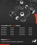 Rear Sway Bar End Links Set For Dodge Journey 2009-2018, 2 Pack Stabilizer Bar Link Replacement displayed with compatibility chart
