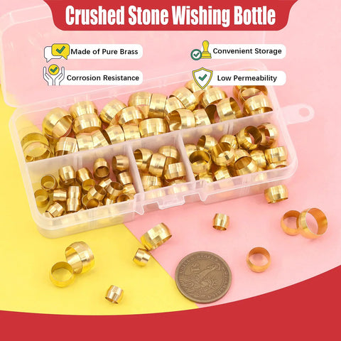 Hilitchi brass compression sleeves kit in plastic case, 8 sizes 4–16 mm, 220 pcs