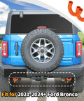 Ford Bronco Rear Bumper Tow Hook Covers 2 Pack Orange Rubber Sleeve Protectors Tow Hitch Receiver Covers Trim for 2021 2024