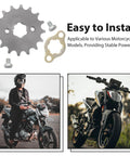 Beefed Up Alloy Steel Motorcycle Sprocket Chain Gear With Screw And Retainer Plate, Inner Diameter Small Sprocket, Bikes
