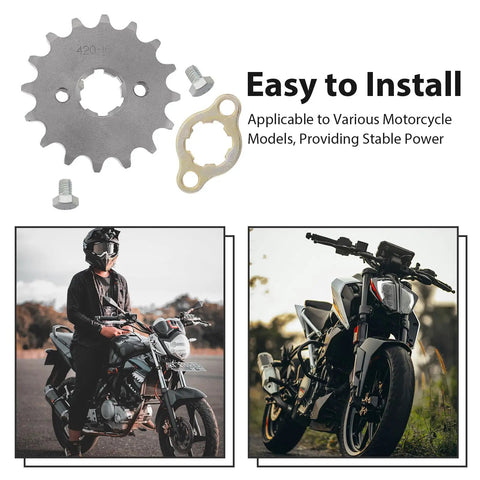 Beefed Up Alloy Steel Motorcycle Sprocket Chain Gear With Screw And Retainer Plate, Inner Diameter Small Sprocket, Bikes