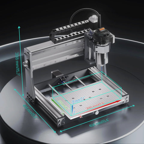 Genmitsu 3020-PRO Ultra CNC router with aluminum frame and 710W spindle; 11.8x8.1 in work area