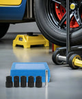 Easy Impact Socket Bolt Extractor Kit For Stripped Nuts And Screws With Steel And Plastic Build Precision Gear 17 19 21 22 24mm Sizes Perfect Garage Fix And Auto Repair Tool To Break Loose Frozen Fasteners Quick And Dirty on garage floor