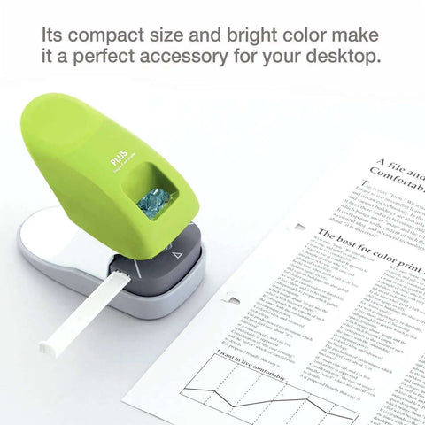 Desktop Staple Free Stapler That Zips Through Up To 10 Pages Without Staples Bright Blue Finish Perfect For Home School Or Office
