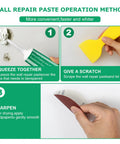 Instructions for using Drywall Repair Kit For Quick Hole Fill And Wall Mending, No Fuss Patch For Cracks And Dents, Fast Dry Spackle