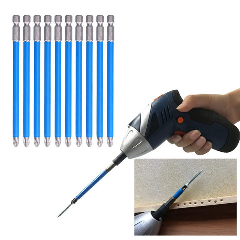 Premium S2 Steel Batch Heads Screwdriver Bit Kit With Impact Proof Construction For Home Decor And Heavy Duty Installation Or Disassembly Projects Featuring Durable 6.35mm Handle Diameter For Professional Grade Performance Every Single Time, 10-piece hex shank bits