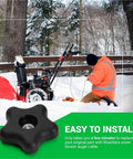 Heavy Duty Snowblower Handle Knob Lock Kit AEE6-114-3779 Fits 621 721 R E QZR Models Rustproof Galvanized Iron Abs Plastic Repair Parts For Cold Weather Grind, snowblower repair knob