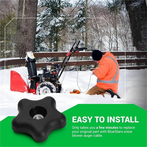 Heavy Duty Snowblower Handle Knob Lock Kit AEE6-114-3779 Fits 621 721 R E QZR Models Rustproof Galvanized Iron Abs Plastic Repair Parts For Cold Weather Grind, snowblower repair knob