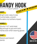 Heavy Duty Handy Hook 30 Inch With Three Eighths Inch Round Pump End for lifting manhole covers, featuring bright easy-to-see grips.