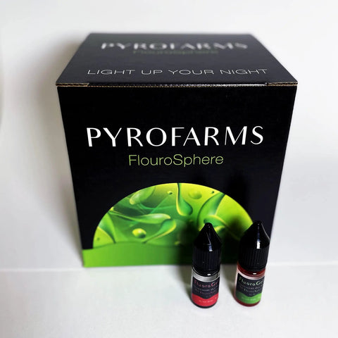 Next Gen Fluoro Lava Lamp With FluoroGel Color Burst Neon Glow boxed set with two FluoroGel bottles in front