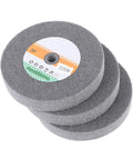 Premium Stainless Steel Buffing Wheel 180 Grit For Hardware Wood And Circuit Boards Fits Standard Bench Grinder Rotary Tools Durable Polishing Pad Disc, gray foam discs.