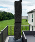 Heavy Duty Patio Umbrella Cover for 9 to 13 Ft Cantilever Umbrellas with Zipper on deck