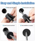 Slick Starlink Cable Routing Kit And Wall Grommet For One Inch Holes installation process showing four steps of use.