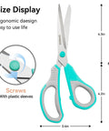 All Purpose Heavy Duty Scissors Eight Point Five Inch 3 Pack Workhorse For Office School And Home shown with 8.5in size display