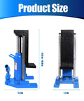 Workhorse Hydraulic Toe Jack That Makes Lifting Hefty Loads Feel Like No Sweat Up To 20 Ton Capacity Smoothly Adjusts From 12 To 18 Inches side view showing dimensions 11.4in x 8.2in
