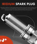 Close-up of iridium spark plug part of Set Of 4 Ignition Coil Packs And Iridium Spark Plugs For Jeep Cherokee Compass Renegade Ram ProMaster City