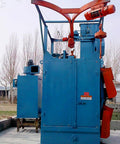 Hook Type Shot Blasting Machine For Mining Machinery Parts Tough And Ready To Treat Crusher Components Conveyor Frames And Drill Bits In Mining Equipment Production Facilities, blue steel unit