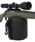 Eliminator Cylinder Front Bag Filled For Shooting Stability, Grab And Go Portable Web Handle, Black under rifle scope