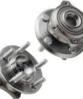 Rear Wheel Bearing Hubs Kit with Two Sway Bar Links for 2005-2009 Chrysler 300 and 2006-2009 Dodge Charger in silver steel