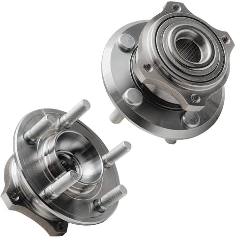 Rear Wheel Bearing Hubs Kit with Two Sway Bar Links for 2005-2009 Chrysler 300 and 2006-2009 Dodge Charger in silver steel