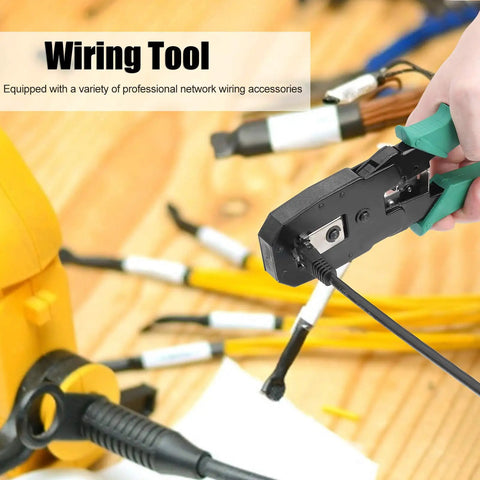 Cable Repair Tool Kit With Wire Strippers And Tester Portable Pro Grade Wiring Set For Electrical Projects All In One Heavy Duty Hand Tools Industrial Supply Kit For DIYs And Pros, close-up