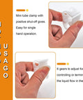 Five Pack Plastic Tubing Clamps For One Quarter To One Half Inch Tube OD Adjustable Hose Shut Off Clamps For Water Flow Control Hose Clips For Laboratory Pinch Valve Durable POM Material showing single-hand operation and 6-gear adjustment.