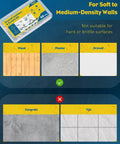 Heavy Duty Self Drilling Drywall Anchors And Screws Kit Featuring 50 Pieces Of Tough Carbon Steel Fasteners for soft to medium-density walls.