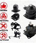 Heavy Duty Engine And Transmission Mount Kit Set Of 6 For 2003 2007 Accord showing durable rubber mounts and brackets.