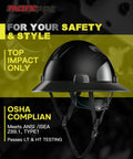 Full Brim Hard Hat For Construction OSHA Certified And ANSI Z89 Type 1 Class E G C Black Protective Safety Helmet