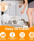 Heavy Duty No Fuss Stainless Steel Air Fryer Rack For TOA 60 65 70 Convection Toaster Ovens in dishwasher, easy to clean.