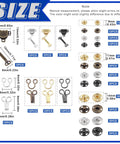 All In One Sewing Hooks And Eyes Kit With Sew On Snaps 152 Total Pairs In Four Colors For Trousers Skirts Bras And Shirts This Easy DIY Fastener Set Covers Snap Buttons And Closures size chart and quantity details.