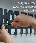 Installation of Rugged Outdoor Towel Rack For Hot Tub And Mudroom, Rustproof Aluminum Towel Hooks With Hardware Included
