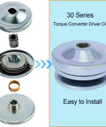 30 Series Torque Converter Kit For Predator 212 Engine 6.5 HP components and installation process