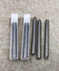 6-piece water jet abrasive nozzle set with stainless steel focusing tubes in plastic cases (6.35 x 1.02 x 76.2 mm)