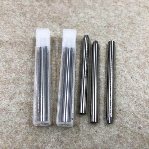 6-piece water jet abrasive nozzle set with stainless steel focusing tubes in plastic cases (6.35 x 1.02 x 76.2 mm)