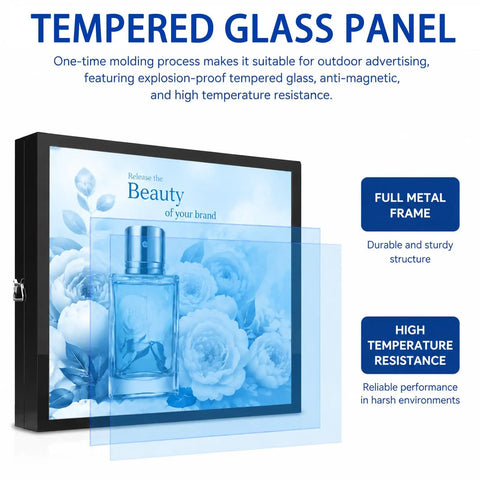 21.5 Inch Outdoor Digital Signage Display With Rock Solid IP65 Waterproof Construction And Hella Bright 2000 Nits Advertising Monitor in a full metal frame.