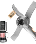 Replacement Paddle Blade For Creami NC300 NC301 Series Ice Cream Makers Compatible With Multiple Models Including NC300 NC300C NC301 NC301C NC301HGN NC301HSL NC301WH And More Easy Install Durable Food Grade Replacement Part stainless steel dual-blade paddle