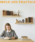 12 Pack Floating Shelf Brackets White Heavy Duty L Shaped Corner Braces For Hanging Shelves mounted in a study room