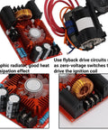 Zero Voltage Switching Flyback Driver Module 12V To 30V High Voltage Generator with Flyback Transformer, top and close-up view